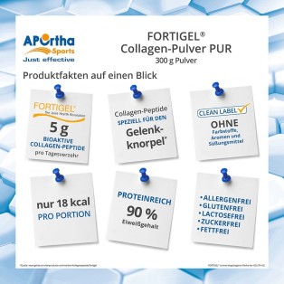 APOrtha® Sports FORTIGEL® B (Rind) Collagen-Pulver PUR - 300 g Pulver